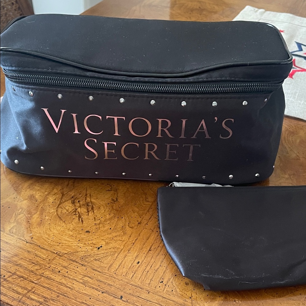 NWT Victoria's Secret Black Studded Bag Set